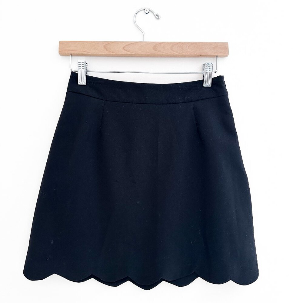 ASOS Scallop Mini Black Skirt - Office / Professional Wear - Size 4 (Small)